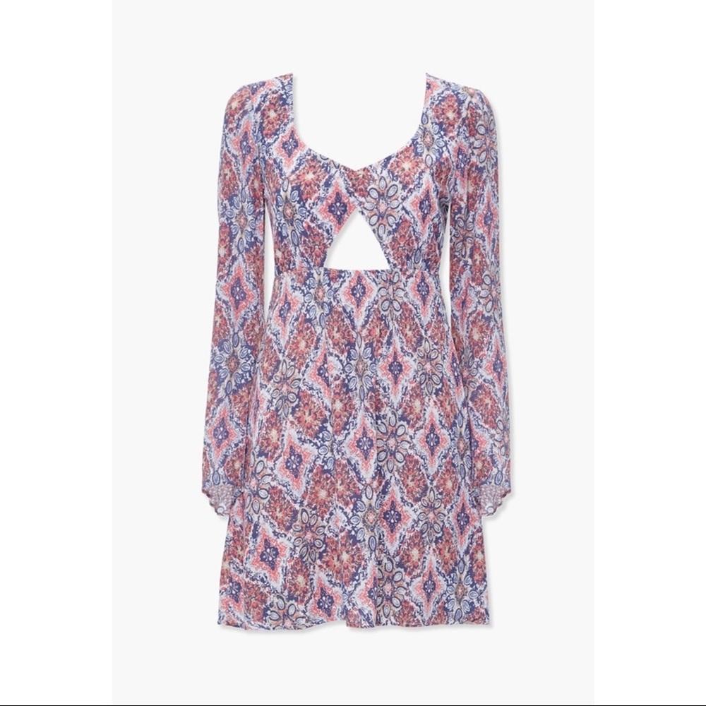 NWT patterned open front dress
